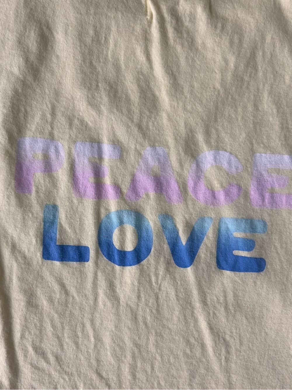 Med Spiritual Gangster Pastel Yellow Muscle Tank w/Heart Peace Sign PEACE LOVE - Picture 4 of 10